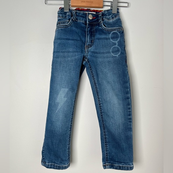 Mini Boden Harry Potter HP Jeans Denim Glasses Lightening Bolt Scar 3Y - Picture 1 of 12